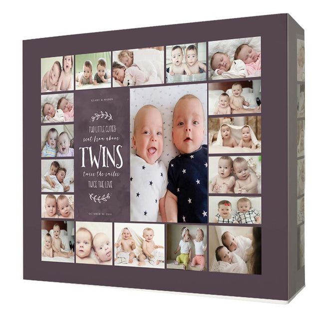 Our Twins Photo Collage On Canvas