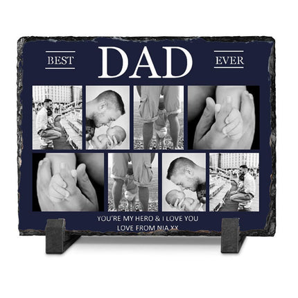 Best Dad Ever Photo Collage Slate
