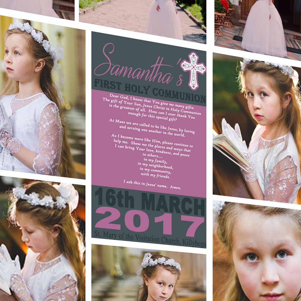 First Holy Communion collage On Canvas