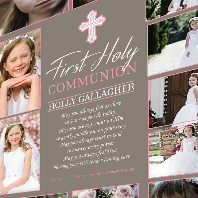 First Communion Blessing Photo Collage Wall Art