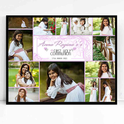 Laced Alexa First Holy Communion Framed Photo Collage - Do More With Your Pictures
