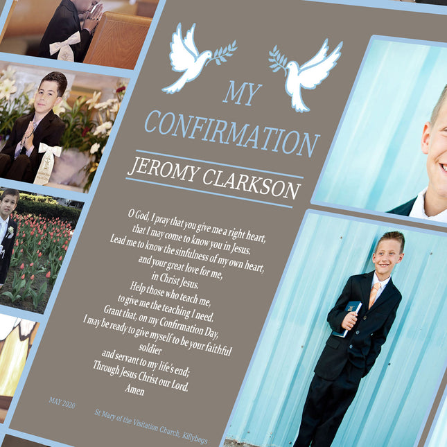 Confirmation Blessing Photo Collage Wall Art