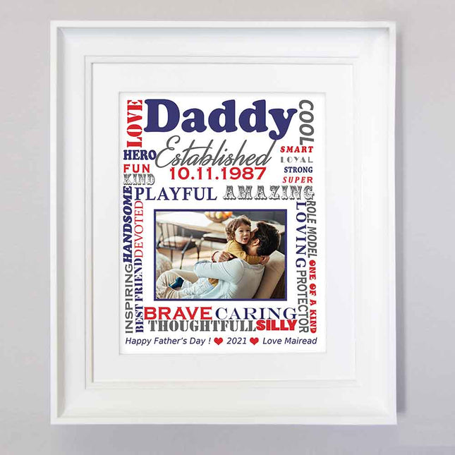 Dad Was Established Sentiment Gift Frame - Do More With Your Pictures