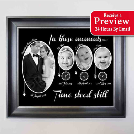 In These Moments Time Stood Still Family Framed Photo Collage