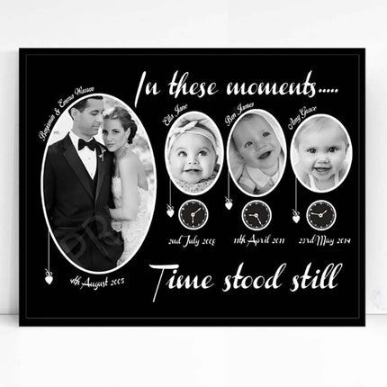 In These Moments Time Stood Still Family Framed Photo Collage - Do More With Your Pictures