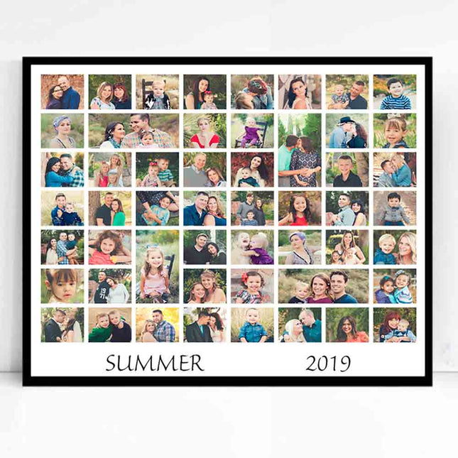 Gray Summer Memories Framed Photo Collage