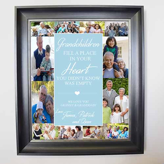 Grandchildren Fill your Heart Framed Photo Collage - Do More With Your Pictures