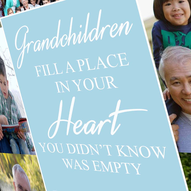 Grandchildren Fill A Place In Your Heart On Canvas
