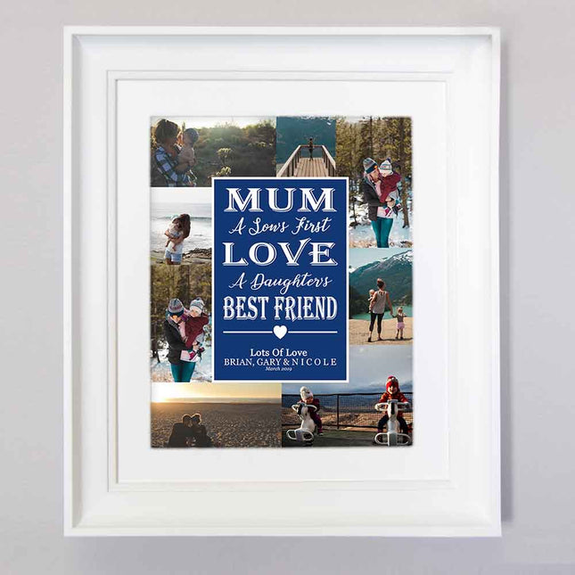 We Love You Mum Framed Photo Collage