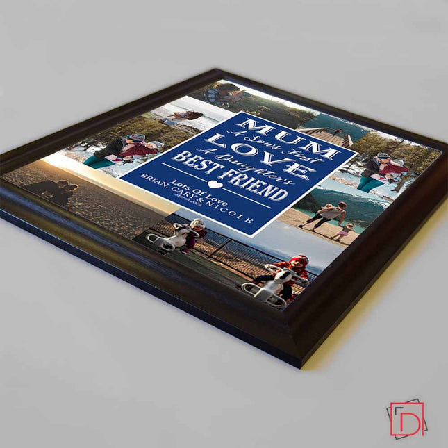 Midnight Blue We Love You Mum Framed Photo Collage