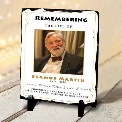 Remembering The Life Of Personalised Bereavement  Photo Slate
