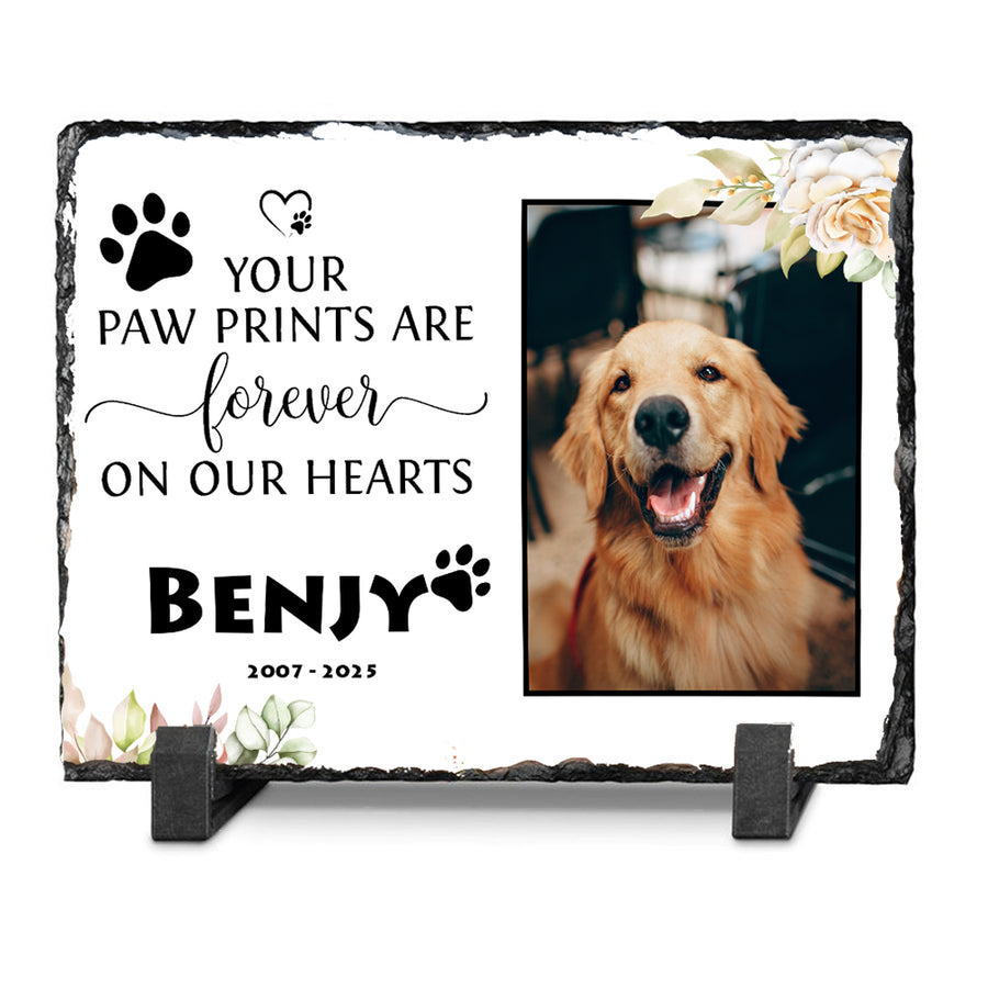 Dog Memorial Plaque, Your Paw Prints Are Forever In Our Heart