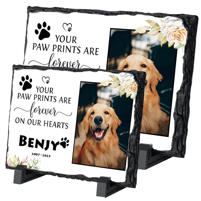 Dog Memorial Plaque, Your Paw Prints Are Forever In Our Heart