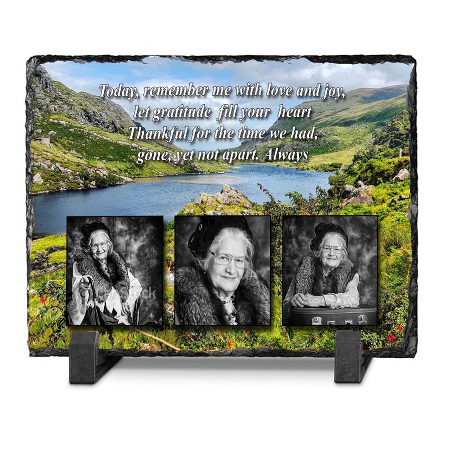 Remember Me With Love And Joy Personalised Graveside Remembrance Slate