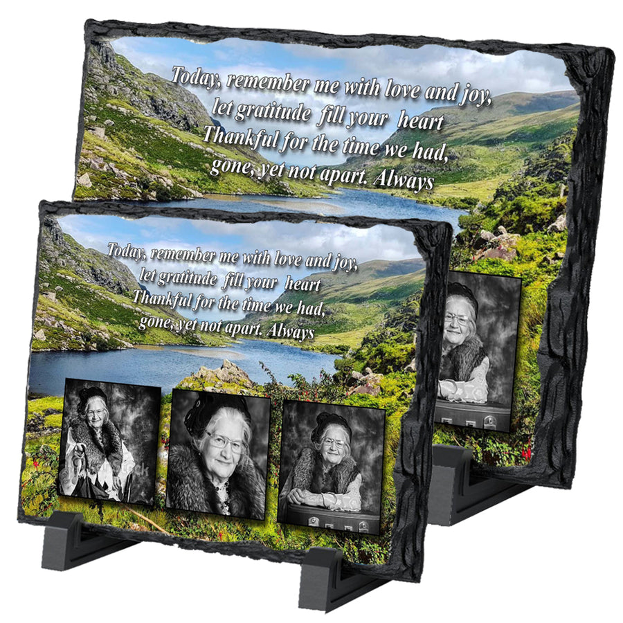 Remember Me With Love And Joy Personalised Graveside Remembrance Slate