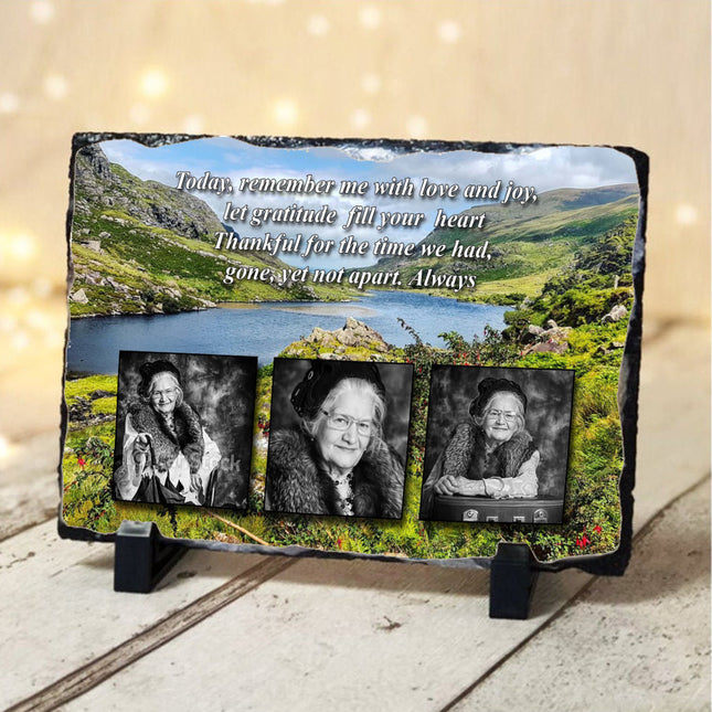 Remember Me With Love And Joy Personalised Graveside Remembrance Slate