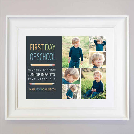 First Day At School Photo Collage Wall Art - Do More With Your Pictures