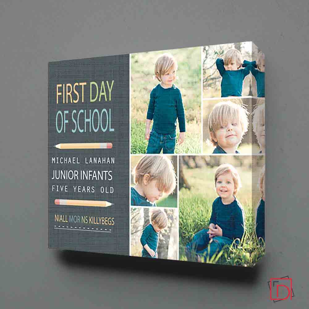 First Day At School Photo Collage Wall Art - Do More With Your Pictures