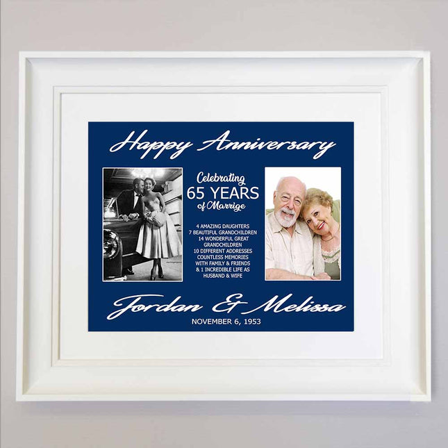 65th Wedding Anniversary Photo Collage Wall Art - Do More With Your Pictures
