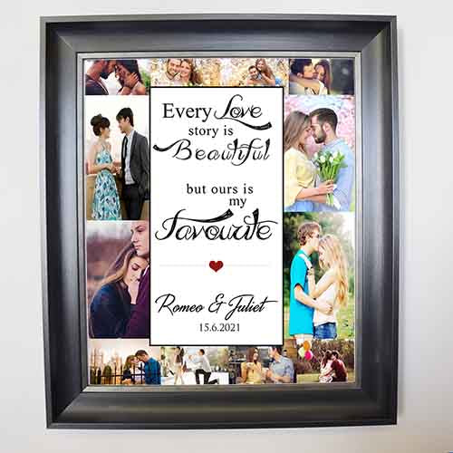 Every Love Story Is Beautiful Photo Collage Wall Art