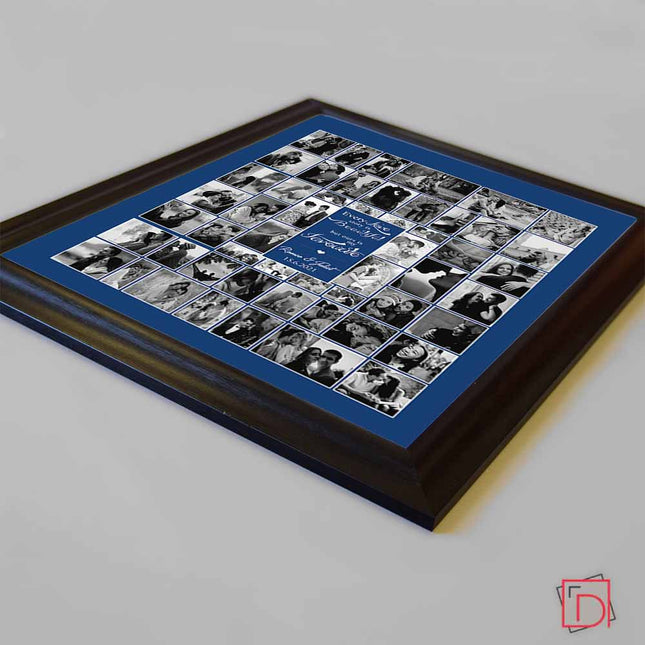 Midnight Blue Our Love is Beautiful Framed Photo Collage
