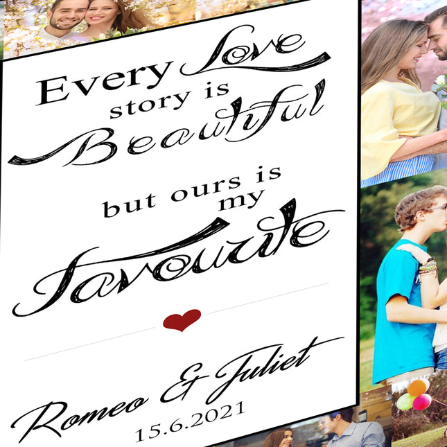 Every Love Story Is Beautiful Photo Collage Wall Art