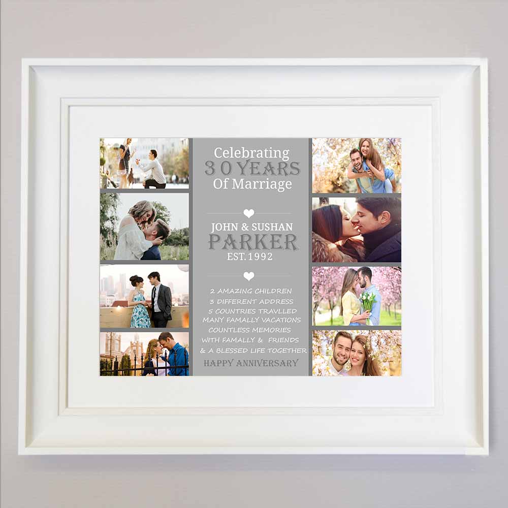 30th Pearl Wedding Anniversary Photo Collage - Do More With Your Pictures