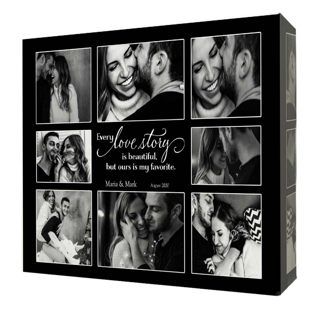 Our Love Story Photo Collage On Canvas
