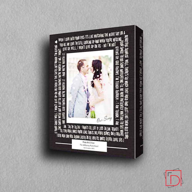 White Smoke Our Wedding Song Sentiment Frame