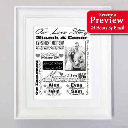 Our Love Story Sentiment Frame