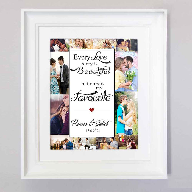 Our Love is Beautiful Framed Photo Collage