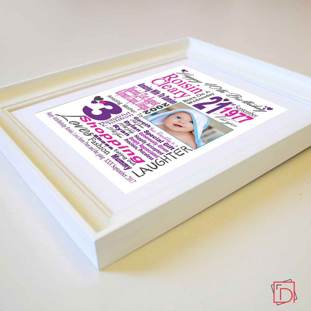 40th Birthday Picture Sentiment Frame - Do More With Your Pictures