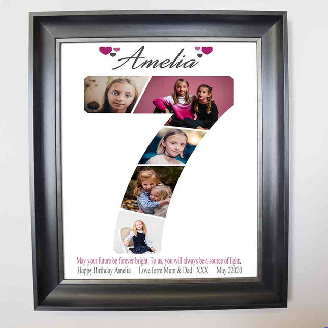 Birthday Age Framed Photo Collage - Do More With Your Pictures