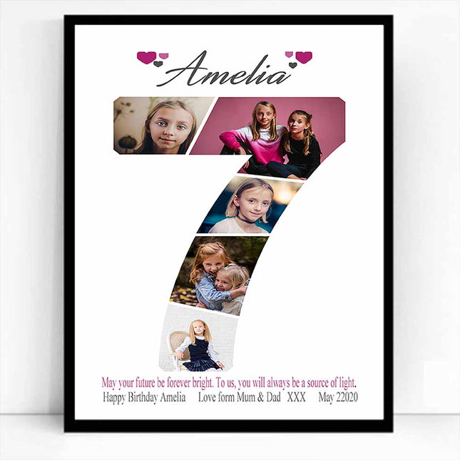 Birthday Age Framed Photo Collage - Do More With Your Pictures