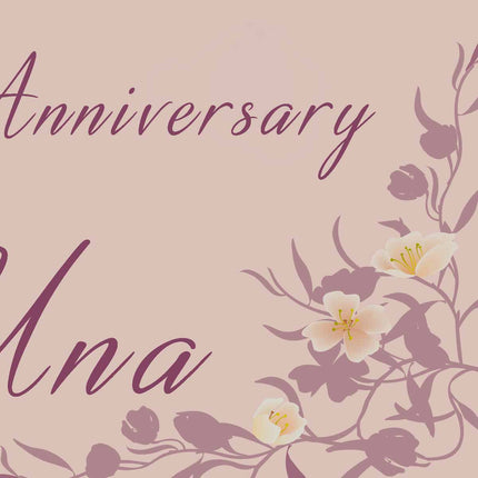 Floral Wedding Anniversary Party Personalised Banner