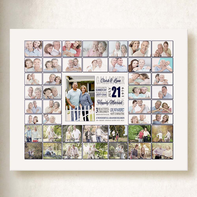 This Is Your Life Anniversary Picture Collage On Canvas