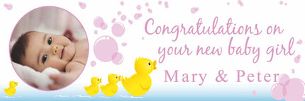 Welcome Home New Baby Personalised Banner
