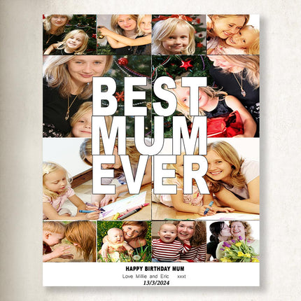 Best Mum Ever Collage on Canvas