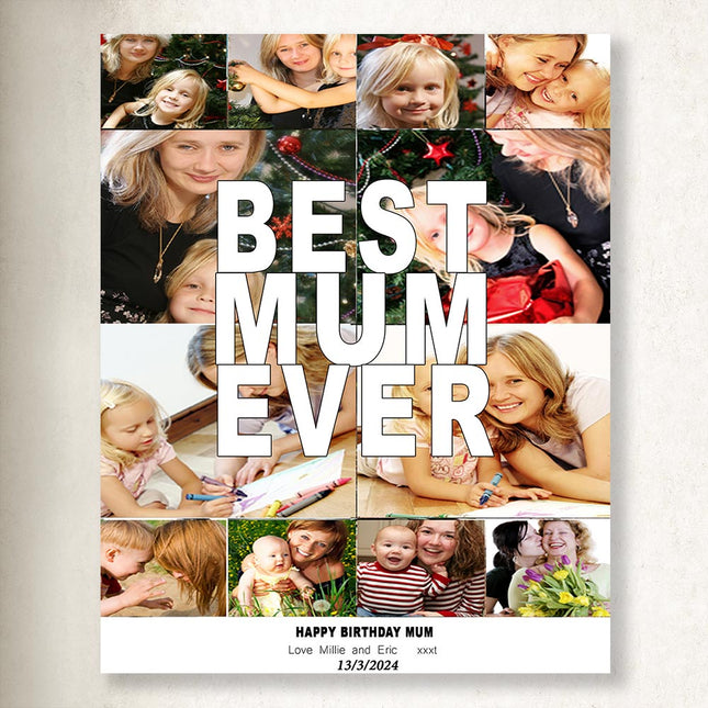 Best Mum Ever Collage on Canvas