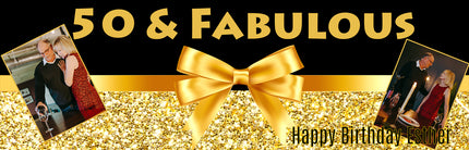 Fabulous Bows And Sparkle Personalised Photo Banner