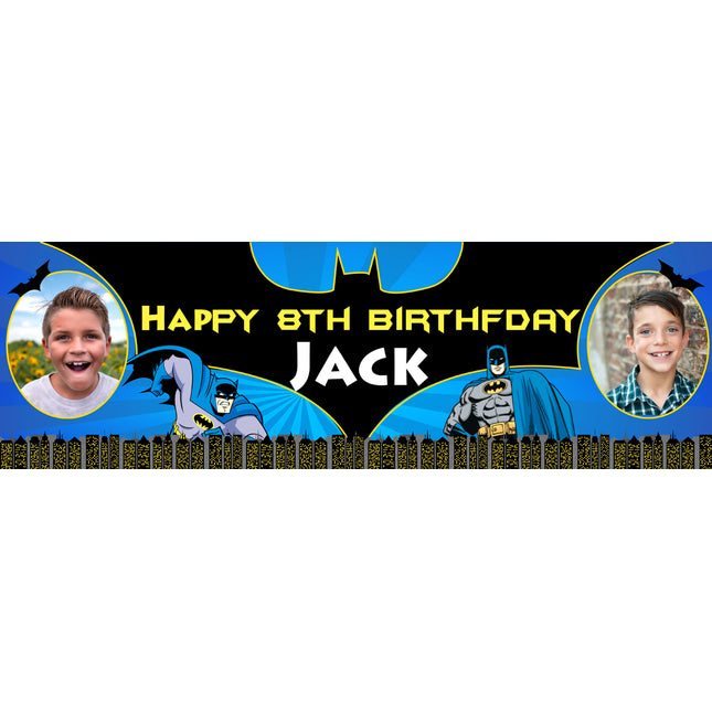 Batman Birthday Personalised Photo Banner