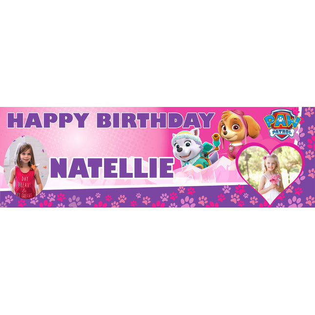 Paw Patrol For Sky Personalised Photo Banner