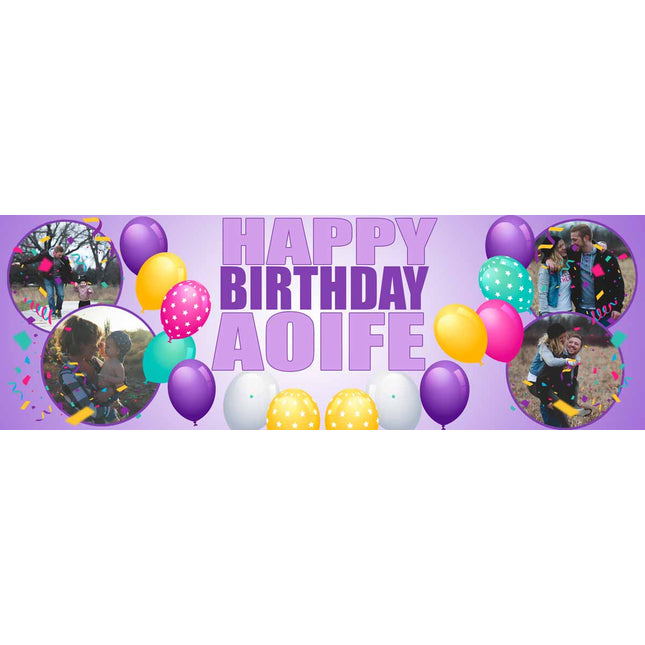 Circle It Up  Birthday Personalised Photo Banner