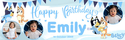 Bluey Personalised Birthday Photo Banner