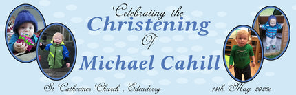 Celebrate The Christening Day Personalised Photo Banner