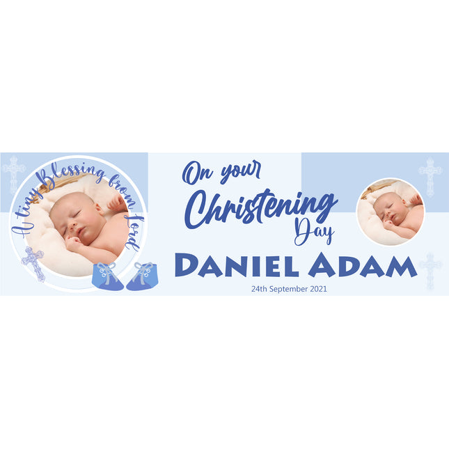 Tiny Blessing From Above Personalised Photo Banner