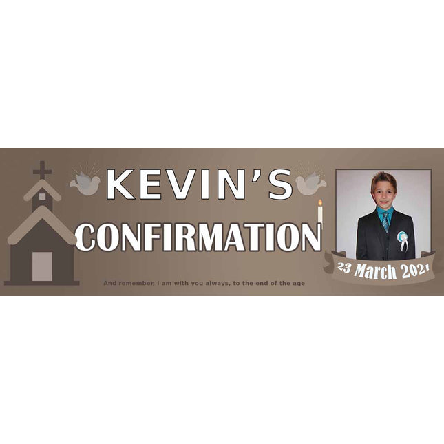 Confirmation Party Personalised Banner With Photos