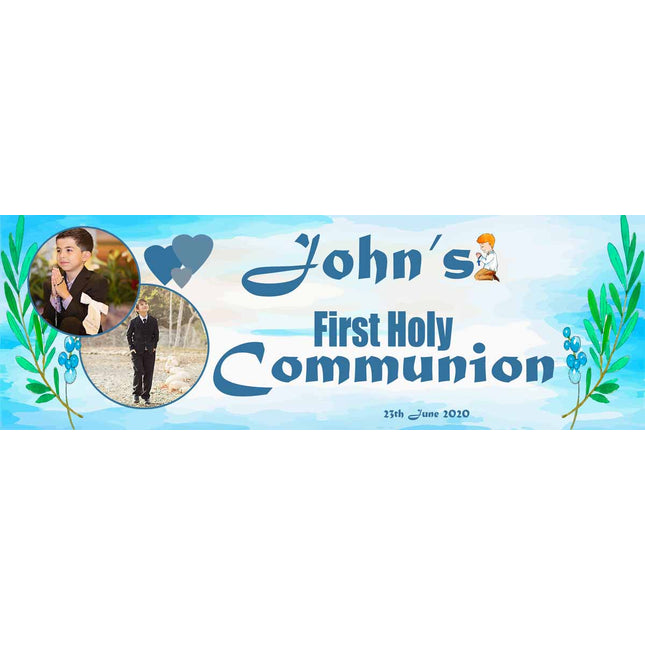 First Communion Party Personalised Banner