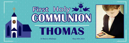 Photo First Holy Communion Party Personalised Banner