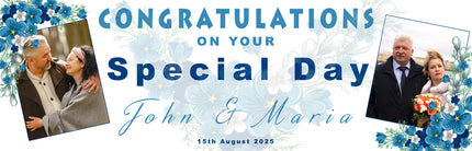 Congratulations To You On Your Special Day Personalised Banner